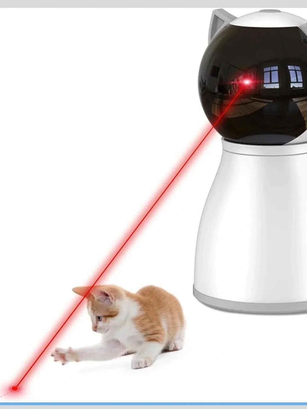 M05 Laser Light Cat Toy - White & Black